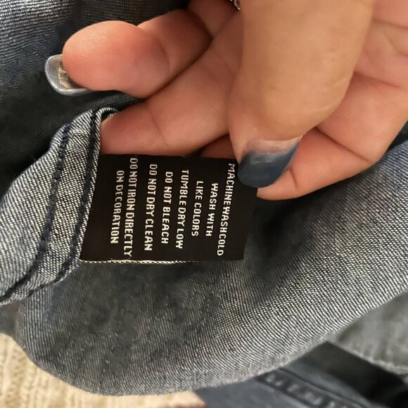 Ecko Unltd Men's Button Up Denim Shirt Slim Fit Blue Size XL - Picture 9 of 9